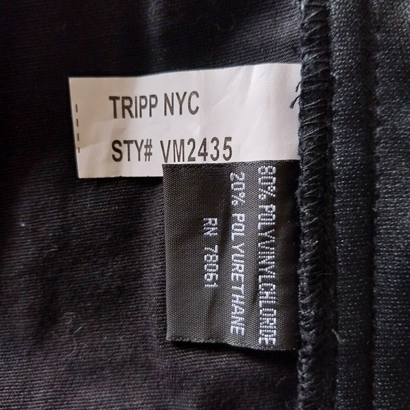 Vintage Tripp nyc Y2K velvet, lace & pleather corset bodice top - Picture 9 of 9